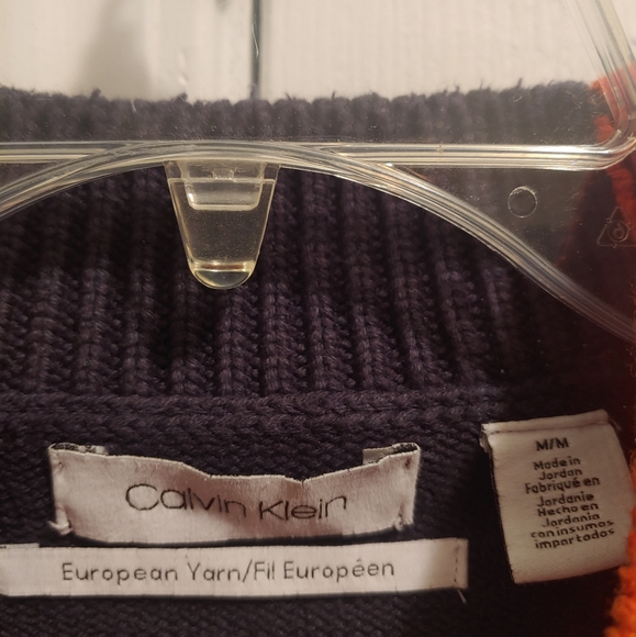 Calvin Klein European Yarn Multi-Color style Short Mock-Neck Pullover Sweater - Picture 6 of 6